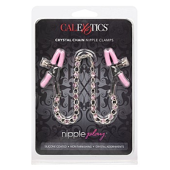 Crystal Chain Nipple Clamps - Metaal