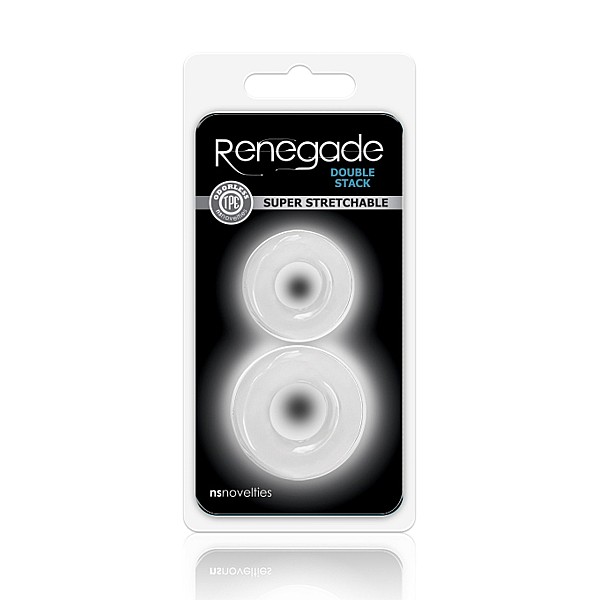 Renegade Double Stack - Transparant van het merk Renegade - Cockringen - online bestellen bij Masculum.nl. De discrete online seks-toys en erotisch heren ondergoed winkel voor gay & hetero mannen.