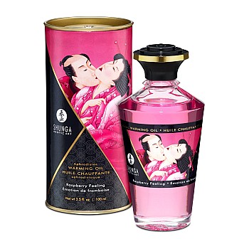 Aphrodisiac Warming Oil 100ml - Framboos