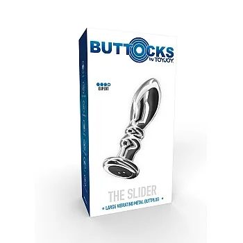 Vibrating Metal Buttplug L - Zilver