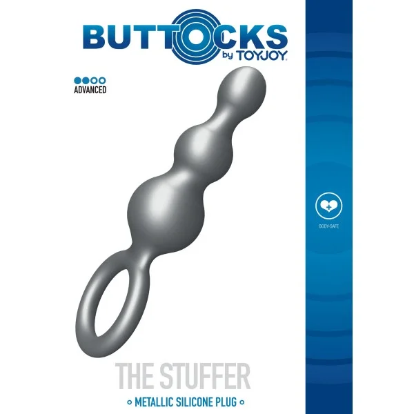 The Stuffer 3-Balls Metallic Siliconen Buttplug van het merk Buttocks - Anale Kralen - online kopen bij Masculum.nl. De discrete online seks-toys en erotisch heren ondergoed winkel voor gay & hetero mannen.