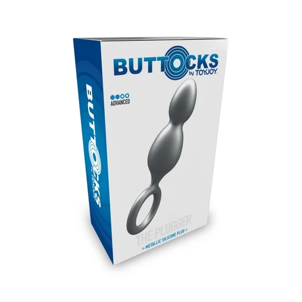 The Plugger 2-Balls Metallic Silicone Plug van het merk Buttocks - Klassieke Buttplugs - online bestellen bij Masculum.nl. De discrete online seks-toys en erotisch heren ondergoed winkel voor gay & hetero mannen.