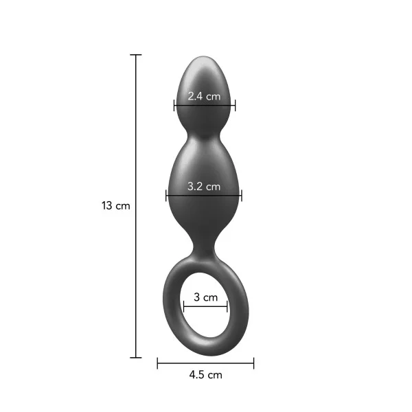 The Plugger 2-Balls Metallic Silicone Plug van het merk Buttocks - Klassieke Buttplugs - online bestellen bij Masculum.nl. De discrete online seks-toys en erotisch heren ondergoed winkel voor gay & hetero mannen.