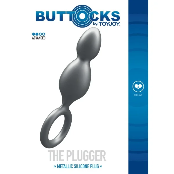The Plugger 2-Balls Metallic Silicone Plug van het merk Buttocks - Klassieke Buttplugs - online bestellen bij Masculum.nl. De discrete online seks-toys en erotisch heren ondergoed winkel voor gay & hetero mannen.