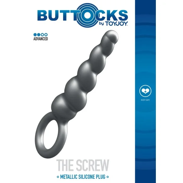 The Screw Metallic Silicone Anal Plug van het merk Buttocks - Klassieke Buttplugs - online bestellen bij Masculum.nl. De discrete online seks-toys en erotisch heren ondergoed winkel voor gay & hetero mannen.