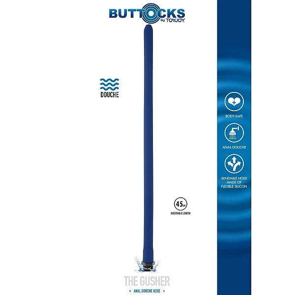 The Gusher Anal Douche 45cm - Blauw van het merk Buttocks - Anaal Douches - online bestellen bij Masculum.nl. De discrete online seks-toys en erotisch heren ondergoed winkel voor gay & hetero mannen.
