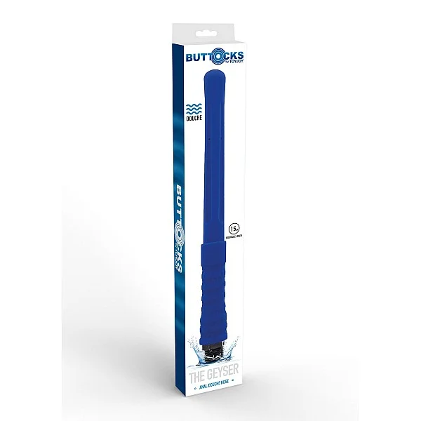 The Geyser Anal Douche 15cm - Blauw van het merk Buttocks - Anaal Douches - online kopen bij Masculum.nl. De discrete online seks-toys en erotisch heren ondergoed winkel voor gay & hetero mannen.