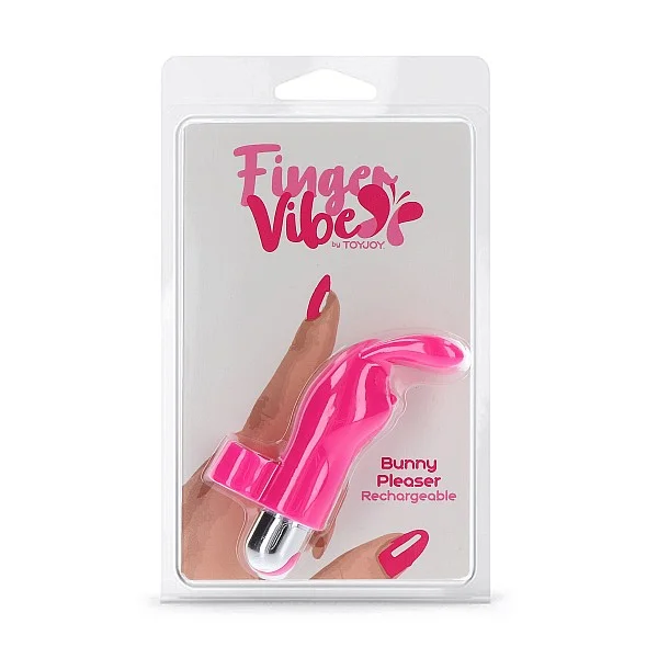 Bunny Pleaser Rechargeable - Roze van het merk Finger Vibe - Vinger Vibrators - online kopen bij Masculum.nl. De discrete online seks-toys en erotisch heren ondergoed winkel voor gay & hetero mannen.