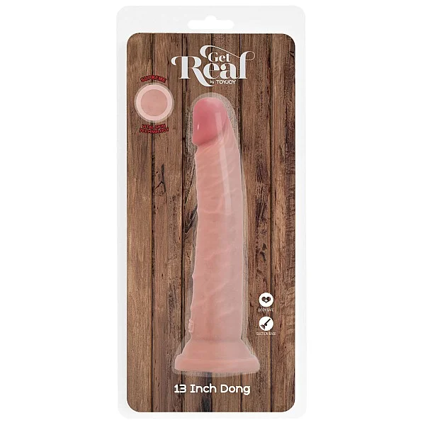 Deluxe Dual Density Dong 13 In - Lichte huidskleur van het merk Get Real - Realistische Dildo's - online bestellen bij Masculum.nl. De discrete online seks-toys en erotisch heren ondergoed winkel voor gay & hetero mannen.