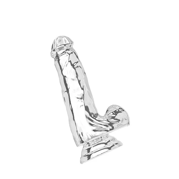 Clear Dildo with Balls 6 Inch - Transparant van het merk Get Real - Realistische Dildo's - online kopen bij Masculum.nl. De discrete online seks-toys en erotisch heren ondergoed winkel voor gay & hetero mannen.