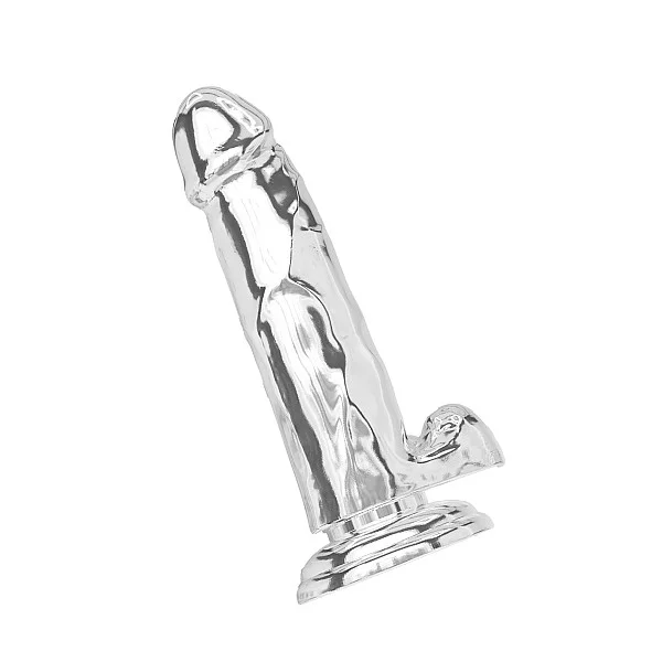 Clear Dildo with Balls 7 Inch - Transparant van het merk Get Real - Realistische Dildo's - online bestellen bij Masculum.nl. De discrete online seks-toys en erotisch heren ondergoed winkel voor gay & hetero mannen.