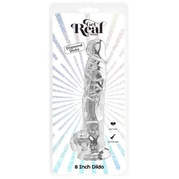 Clear Dildo with Balls 20,30 cm - Transparant
