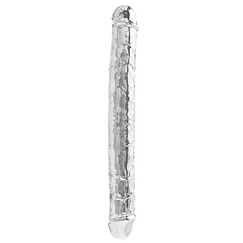 Clear Double Dong 33,00 cm - Transparant