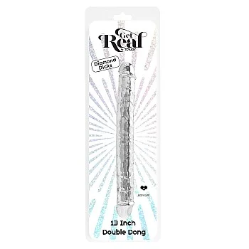 Clear Double Dong 33,00 cm - Transparant