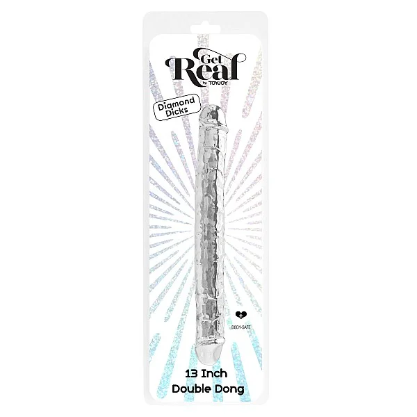 Clear Double Dong 13 Inch - Transparant van het merk Get Real - Realistische Dildo's - online kopen bij Masculum.nl. De discrete online seks-toys en erotisch heren ondergoed winkel voor gay & hetero mannen.