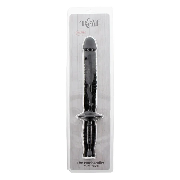 The Manhandler 14.5 Inch - Zwart van het merk Get Real - Realistische Dildo's - online kopen bij Masculum.nl. De discrete online seks-toys en erotisch heren ondergoed winkel voor gay & hetero mannen.