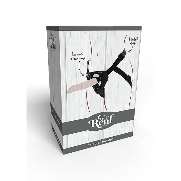 Strap-On Harness - Zwart van het merk Get Real -  - online kopen bij Masculum.nl. De discrete online seks-toys en erotisch heren ondergoed winkel voor gay & hetero mannen.