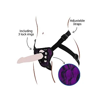 Strap-On Lace Harness - Paars