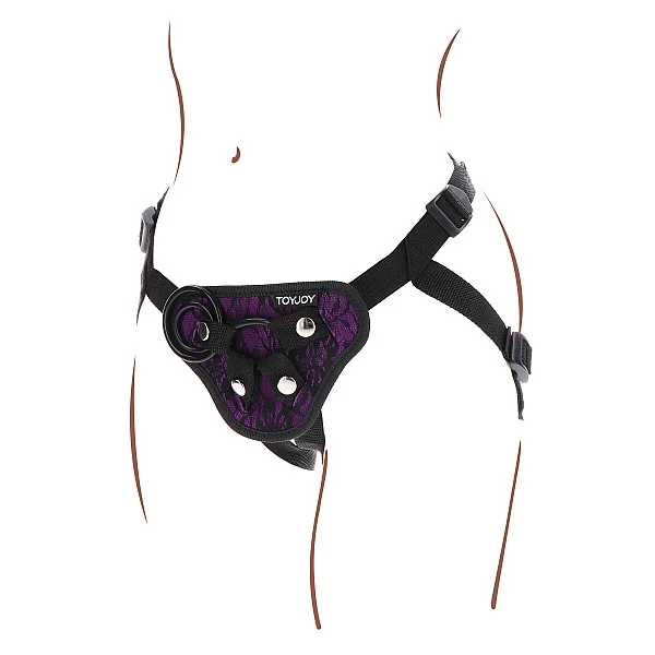 Strap-On Lace Harness - Paars van het merk Get Real -  - online kopen bij Masculum.nl. De discrete online seks-toys en erotisch heren ondergoed winkel voor gay & hetero mannen.