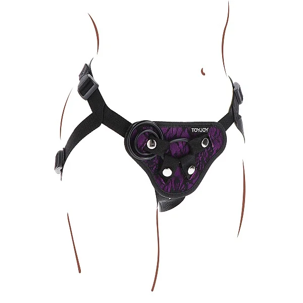 Strap-On Lace Harness - Paars van het merk Get Real -  - online kopen bij Masculum.nl. De discrete online seks-toys en erotisch heren ondergoed winkel voor gay & hetero mannen.