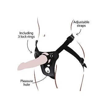 Strap-On Pleasure Harness - Zwart