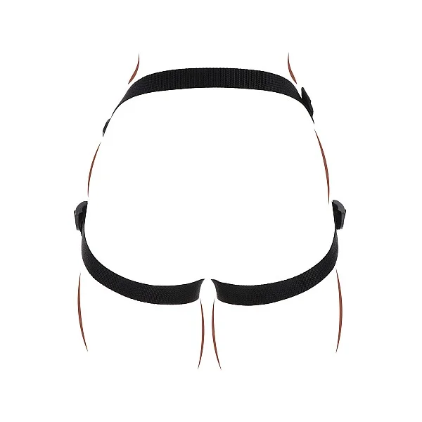 Strap-On Pleasure Harness - Zwart van het merk Get Real -  - online bestellen bij Masculum.nl. De discrete online seks-toys en erotisch heren ondergoed winkel voor gay & hetero mannen.