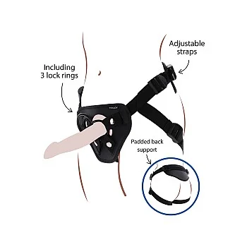 Strap-On Deluxe Harness - Zwart