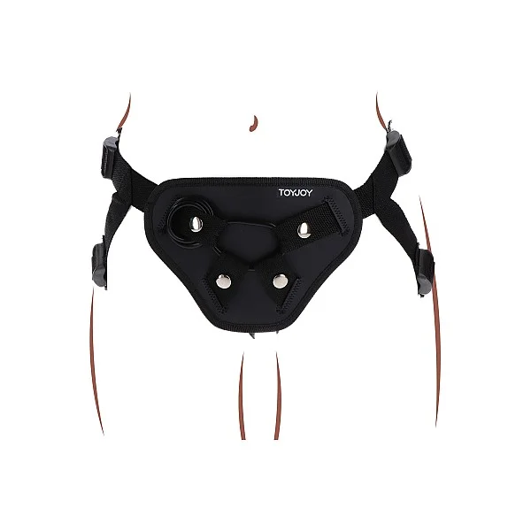 Strap-On Deluxe Harness - Zwart van het merk Get Real -  - online bestellen bij Masculum.nl. De discrete online seks-toys en erotisch heren ondergoed winkel voor gay & hetero mannen.