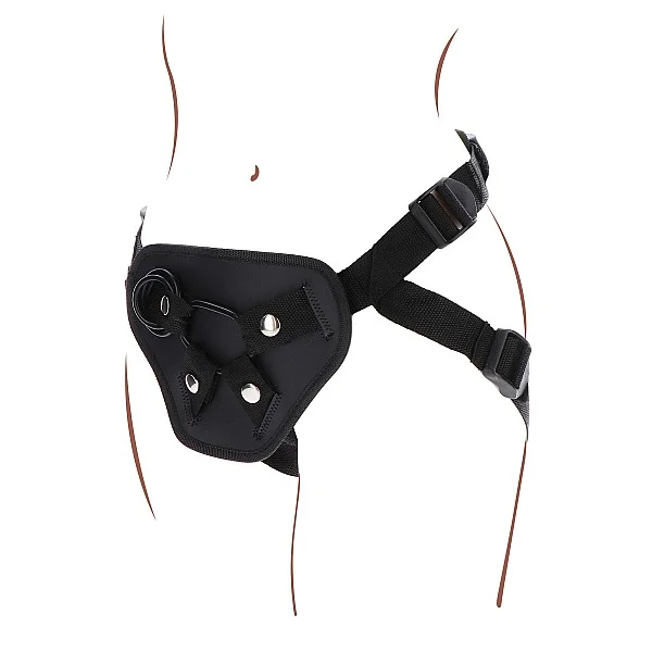 Strap-On Deluxe Harness - Zwart van het merk Get Real -  - online bestellen bij Masculum.nl. De discrete online seks-toys en erotisch heren ondergoed winkel voor gay & hetero mannen.