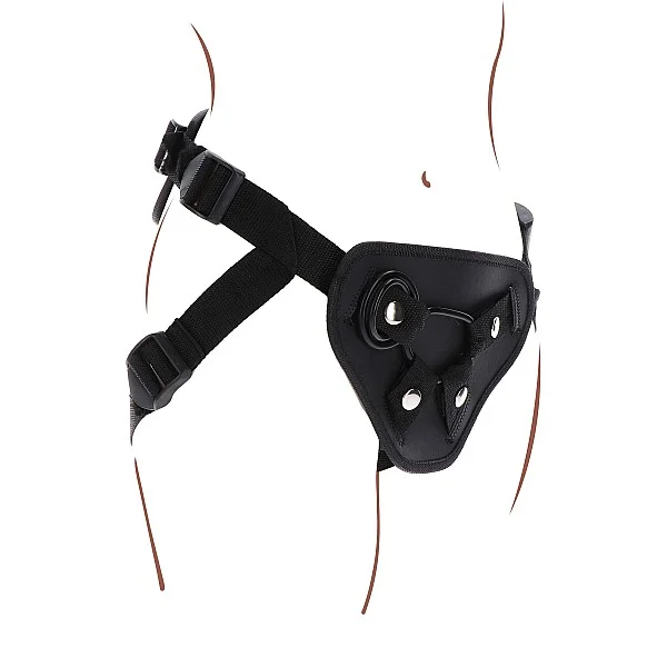 Strap-On Deluxe Harness - Zwart van het merk Get Real -  - online bestellen bij Masculum.nl. De discrete online seks-toys en erotisch heren ondergoed winkel voor gay & hetero mannen.
