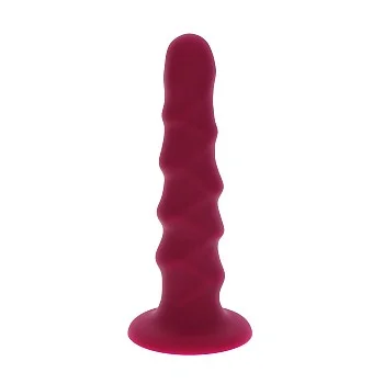 Ribbed Dong 15,20 cm - Rood