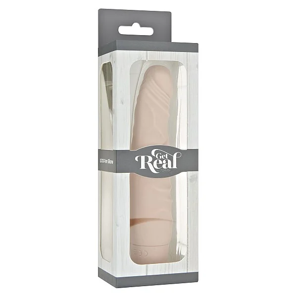 Mini Classic Slim Vibrator - Lichte huidskleur van het merk Get Real - Realistische Vibrators - online kopen bij Masculum.nl. De discrete online seks-toys en erotisch heren ondergoed winkel voor gay & hetero mannen.