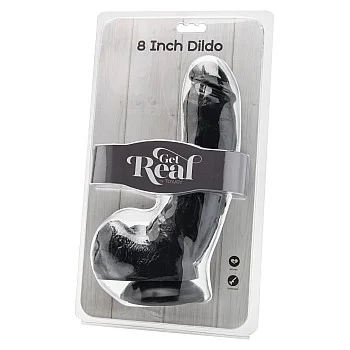 Dildo 20,30 cm with Balls - Zwart