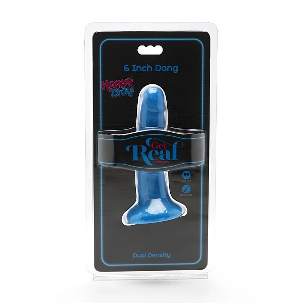 Happy Dicks Dong 6 Inch - Blauw van het merk Get Real - Realistische Dildo's - online bestellen bij Masculum.nl. De discrete online seks-toys en erotisch heren ondergoed winkel voor gay & hetero mannen.