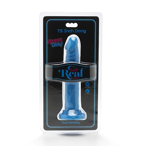 Happy Dicks Dong 7.5 Inch - Blauw van het merk Get Real - Realistische Dildo's - online bestellen bij Masculum.nl. De discrete online seks-toys en erotisch heren ondergoed winkel voor gay & hetero mannen.