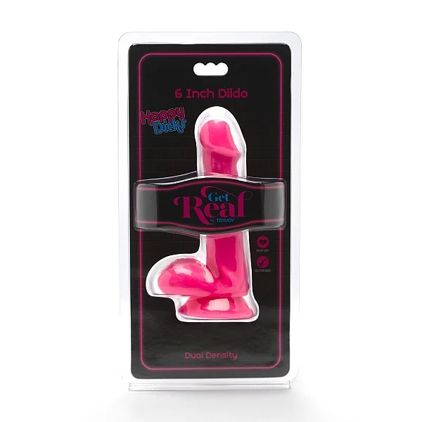 Happy Dicks Dildo 6 Inch Balls - Roze van het merk Get Real - Realistische Dildo's - online bestellen bij Masculum.nl. De discrete online seks-toys en erotisch heren ondergoed winkel voor gay & hetero mannen.