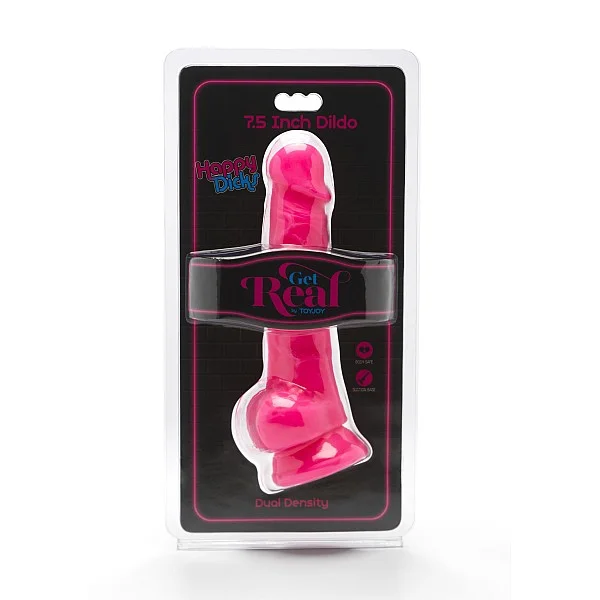 Happy Dicks 7.5Inch with Balls - Roze van het merk Get Real - Realistische Dildo's - online kopen bij Masculum.nl. De discrete online seks-toys en erotisch heren ondergoed winkel voor gay & hetero mannen.