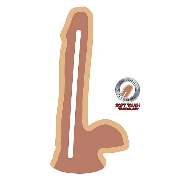 Dual Density Dildo 6 Inch Balls - Lichte huidskleur van het merk Get Real - Realistische Dildo's - online kopen bij Masculum.nl. De discrete online seks-toys en erotisch heren ondergoed winkel voor gay & hetero mannen.