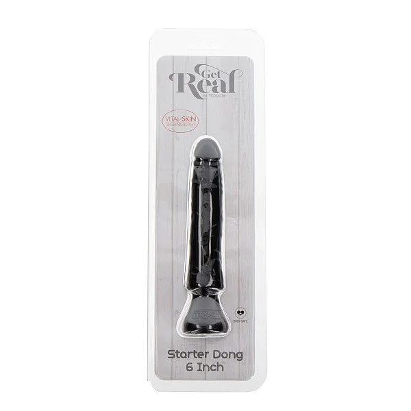 Starter Dong 6 Inch - Zwart van het merk Get Real - Realistische Dildo's - online kopen bij Masculum.nl. De discrete online seks-toys en erotisch heren ondergoed winkel voor gay & hetero mannen.