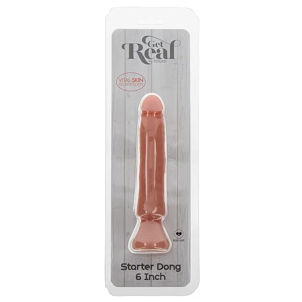 Starter Dong 6 Inch - Lichte huidskleur van het merk Get Real - Realistische Dildo's - online kopen bij Masculum.nl. De discrete online seks-toys en erotisch heren ondergoed winkel voor gay & hetero mannen.