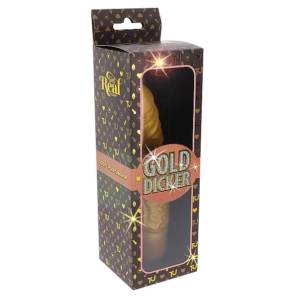 Gold Dicker Original Vibrator - Goud van het merk Get Real - Realistische Vibrators - online bestellen bij Masculum.nl. De discrete online seks-toys en erotisch heren ondergoed winkel voor gay & hetero mannen.