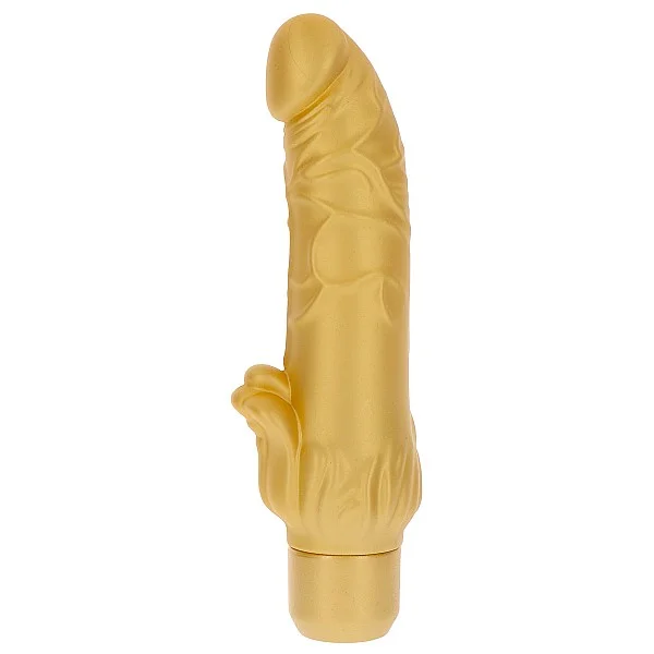 Gold Dicker Stim Vibrator - Goud van het merk Get Real - Realistische Vibrators - online bestellen bij Masculum.nl. De discrete online seks-toys en erotisch heren ondergoed winkel voor gay & hetero mannen.