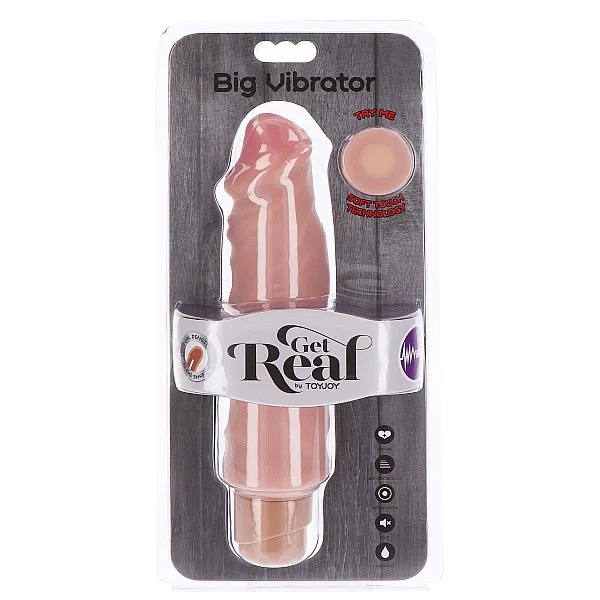 Dual Density Big Vibrator 9Inch - Lichte huidskleur van het merk Get Real - Realistische Vibrators - online kopen bij Masculum.nl. De discrete online seks-toys en erotisch heren ondergoed winkel voor gay & hetero mannen.