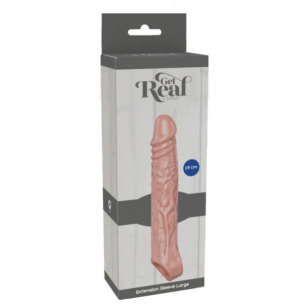 Extension Sleeve Large - Lichte huidskleur van het merk Get Real - Penis Sleeves - online kopen bij Masculum.nl. De discrete online seks-toys en erotisch heren ondergoed winkel voor gay & hetero mannen.
