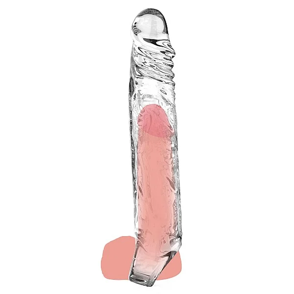 Extension Sleeve XLarge - Transparant van het merk Get Real - Penis Sleeves - online bestellen bij Masculum.nl. De discrete online seks-toys en erotisch heren ondergoed winkel voor gay & hetero mannen.