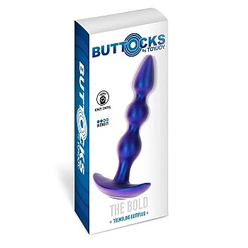 The Bold Beaded Vibr Anal Plug - Blauw