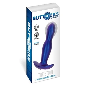 The Stout Inflating Vibr Plug - Blauw