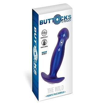 The Wild Magn Pulse Vibr Plug - Blauw