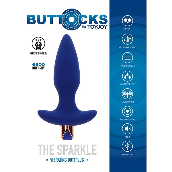 The Sparkle Buttplug - Blauw van het merk Buttocks - Buttplugs - online bestellen bij Masculum.nl. De discrete online seks-toys en erotisch heren ondergoed winkel voor gay & hetero mannen.