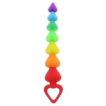 Rainbow Heart Beads - Regenboog
